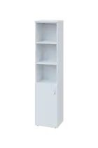 ENP 5 - 4DN3 kancelářská skříň, 1-dveřová/nika, levá, 1800x400x400, bílá