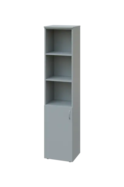 ENP 5 - 4DN3 kancelářská skříň, 1-dveřová/nika, levá, 1800x400x400, šedá