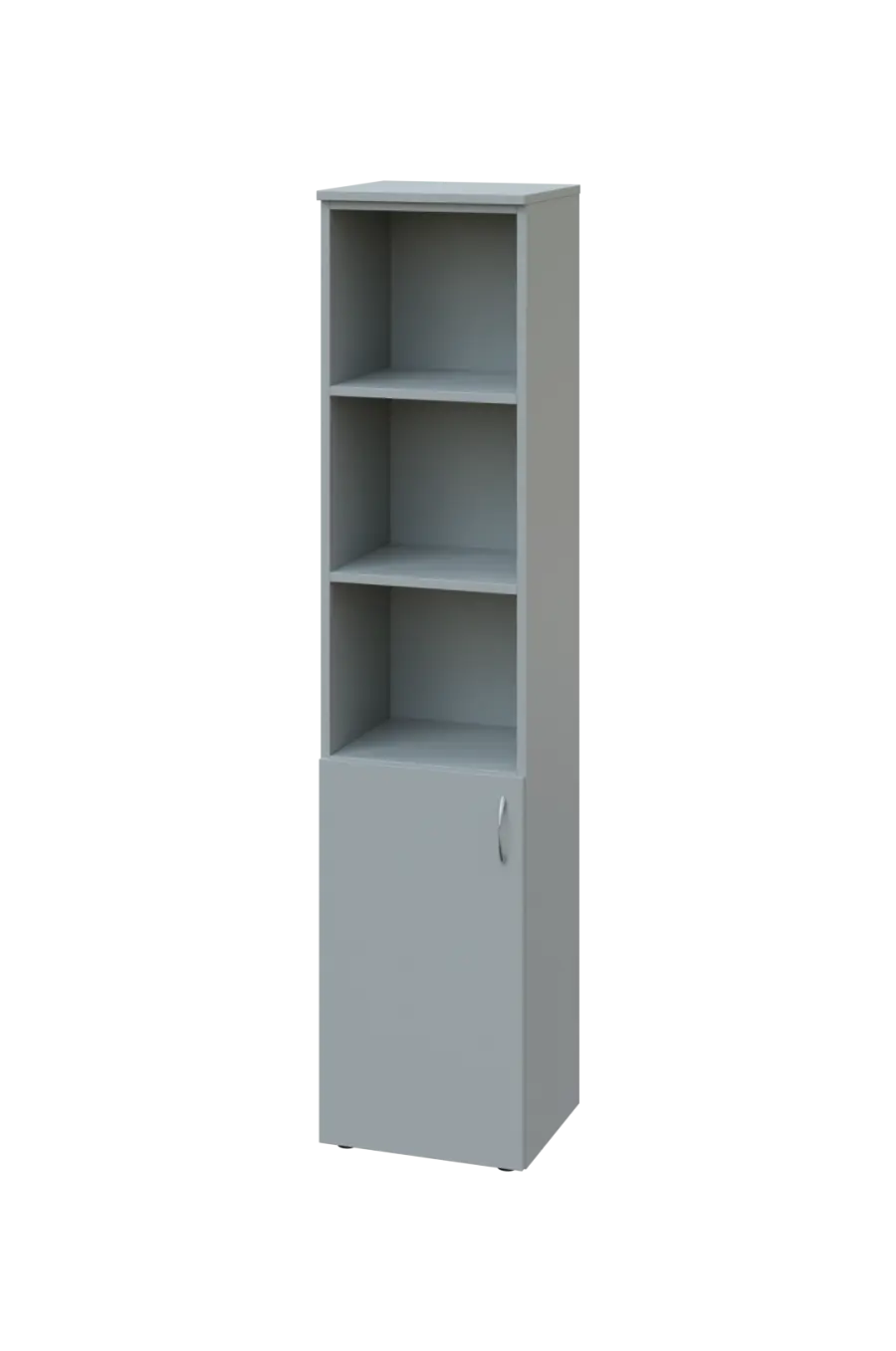 ENP 5 - 4DN3 kancelářská skříň, 1-dveřová/nika, levá, 1800x400x400, šedá