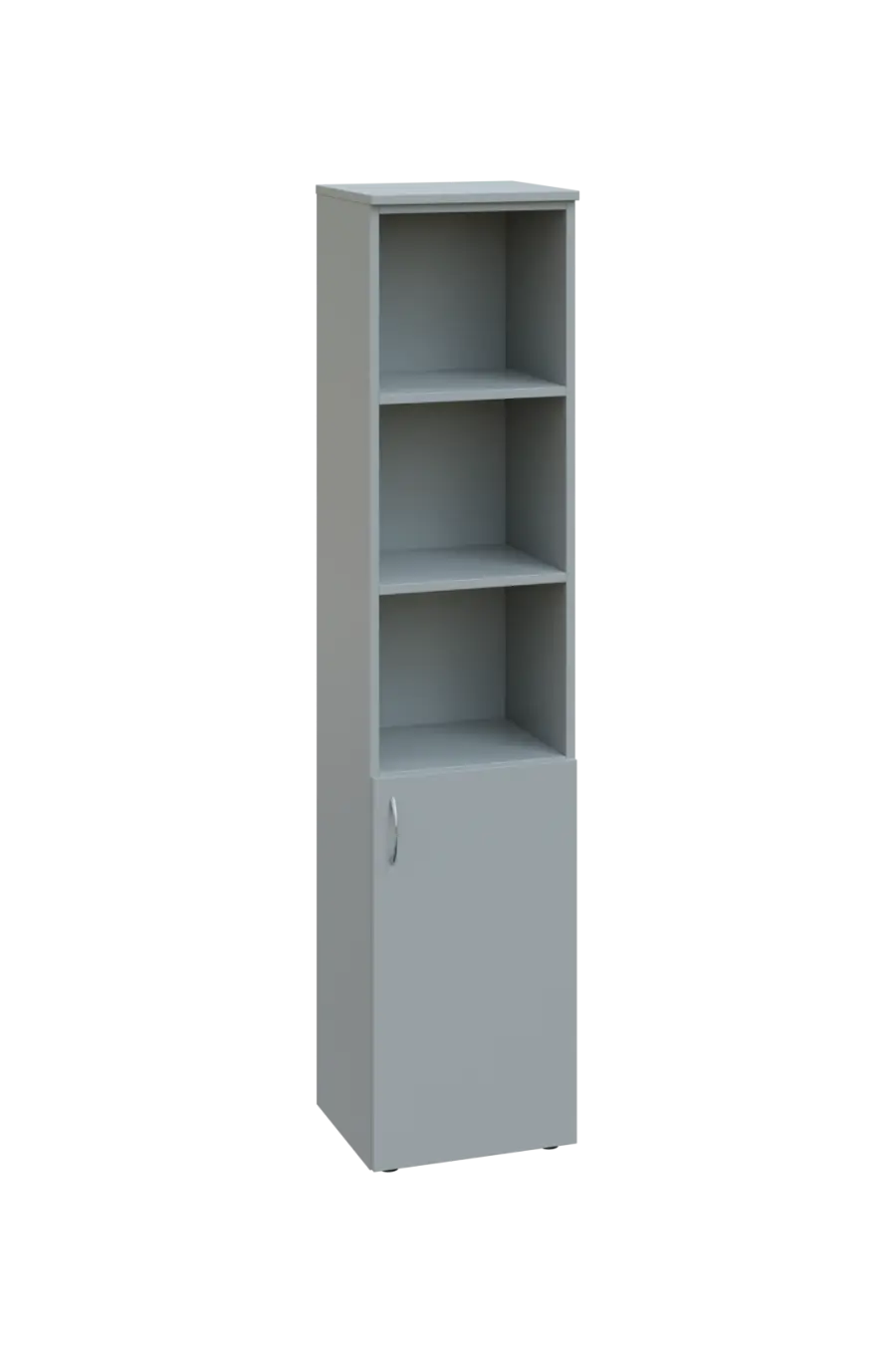 ENP 5 - 4DN3 kancelářská skříň, 1-dveřová/nika, pravá, 1800x400x400, šedá