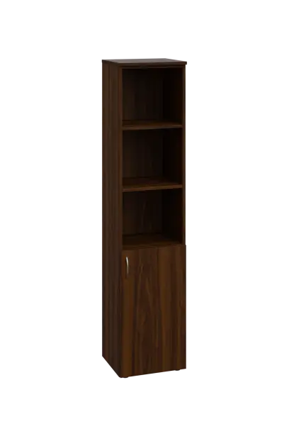 ENP 5 - 4DN3 kancelářská skříň, 1-dveřová/nika, pravá, 1800x400x400, ořech královský