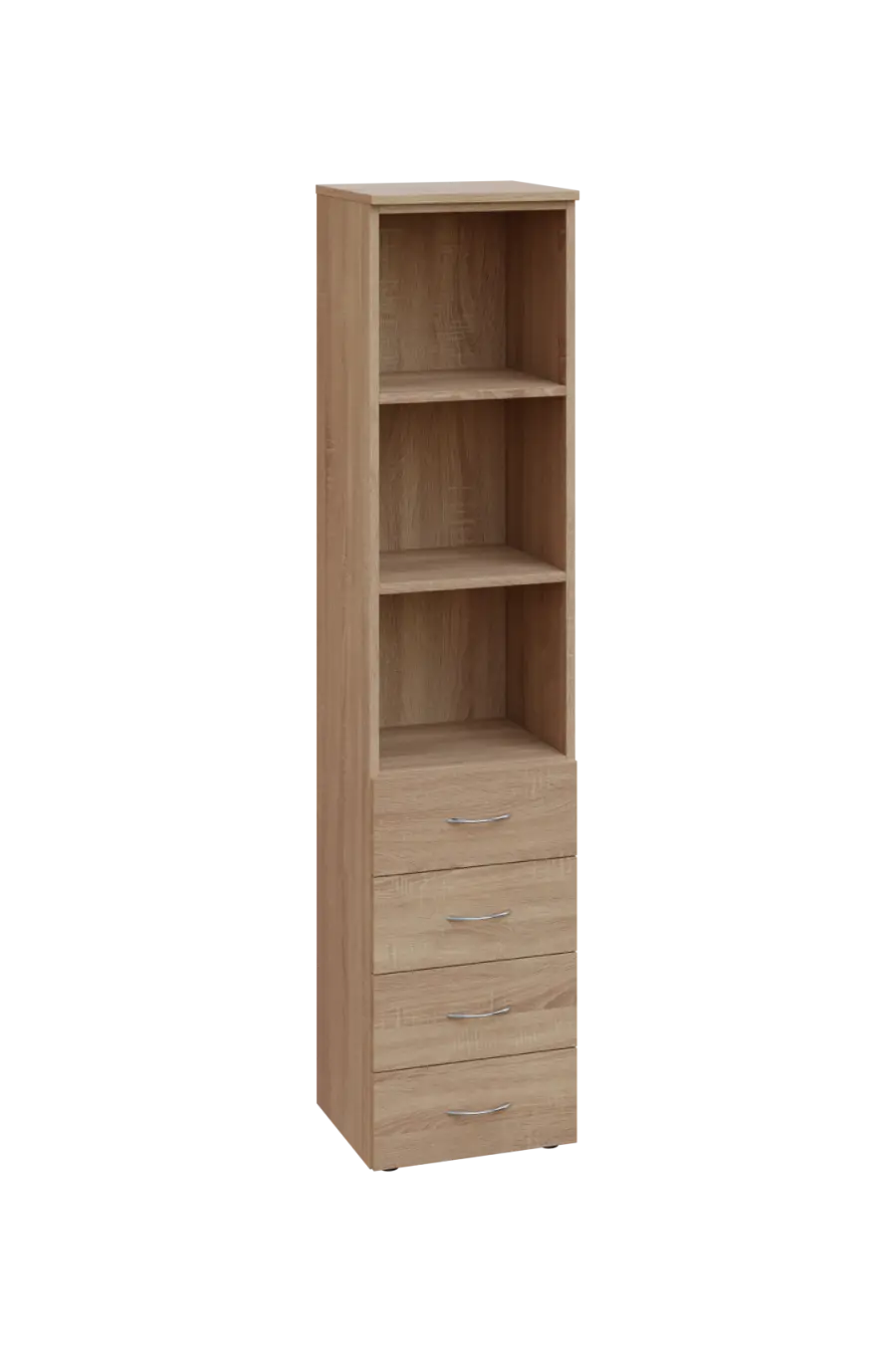 ENP 5 - 44ZN kancelářská skříň, 4-zásuvková/nika, 1800x400x400, dub bardolino