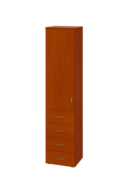 ENP 5 - 44ZD kancelářská skříň, 4-zásuvková/1-dveřová, levá, 1800x400x400, třešeň šumavská