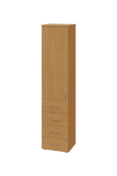 ENP 5 - 44ZD kancelářská skříň, 4-zásuvková/1-dveřová, levá, 1800x400x400, buk Royal