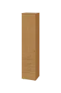 ENP 5 - 44ZD kancelářská skříň, 4-zásuvková/1-dveřová, levá, 1800x400x400, buk Royal