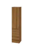 ENP 5 - 44ZD kancelářská skříň, 4-zásuvková/1-dveřová, levá, 1800x400x400, ořech světlý