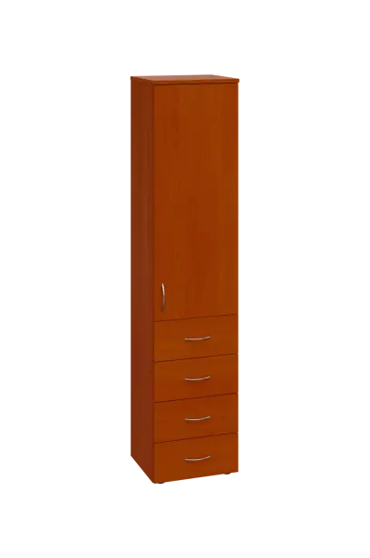 ENP 5 - 44ZD kancelářská skříň, 4-zásuvková/1-dveřová, pravá, 1800x400x400, třešeň šumavská