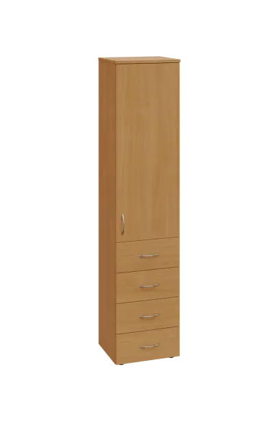 ENP 5 - 44ZD kancelářská skříň, 4-zásuvková/1-dveřová, pravá, 1800x400x400, buk Royal