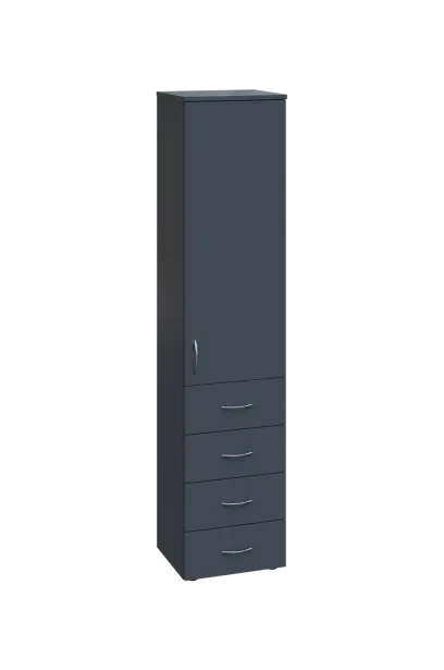 ENP 5 - 44ZD kancelářská skříň, 4-zásuvková/1-dveřová, pravá, 1800x400x400, antracit