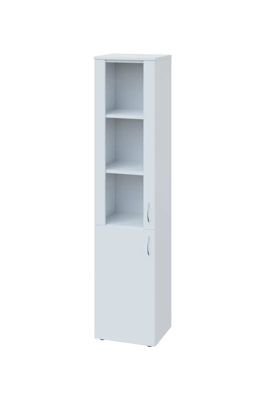 ENP 5 - 4DS kancelářská skříň, 2-dveřová/prosklená, levá, 1800x400x400, bílá