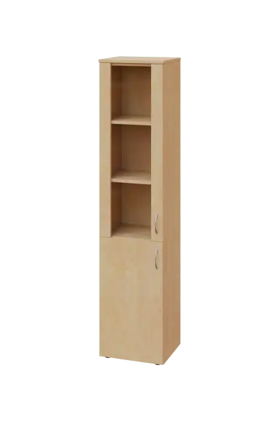 ENP 5 - 4DS kancelářská skříň, 2-dveřová/prosklená, levá, 1800x400x400, bříza irská