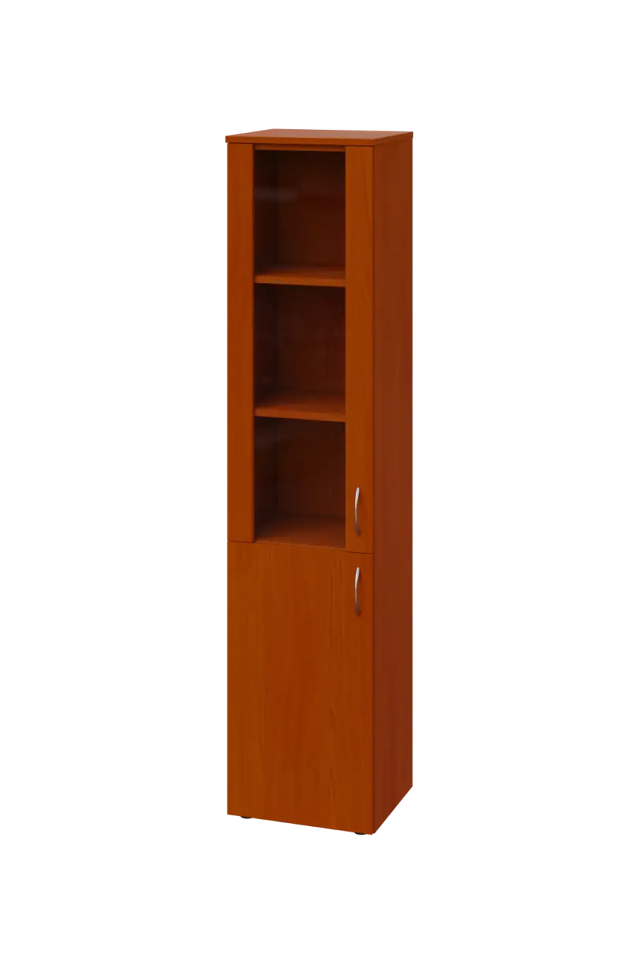 ENP 5 - 4DS kancelářská skříň, 2-dveřová/prosklená, levá, 1800x400x400, třešeň šumavská