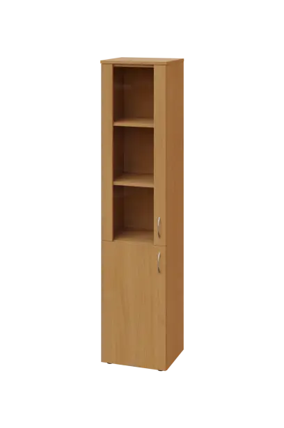 ENP 5 - 4DS kancelářská skříň, 2-dveřová/prosklená, levá, 1800x400x400, buk Royal