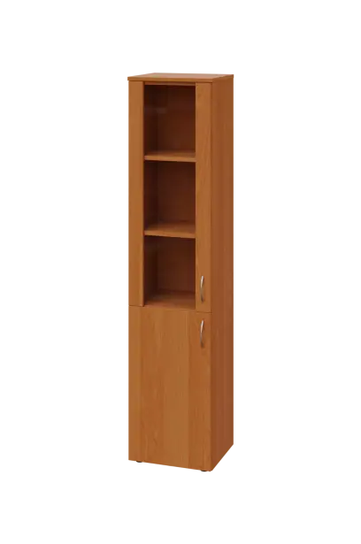 ENP 5 - 4DS kancelářská skříň, 2-dveřová/prosklená, levá, 1800x400x400, olše jantar