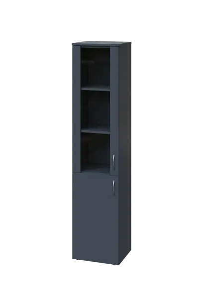 ENP 5 - 4DS kancelářská skříň, 2-dveřová/prosklená, levá, 1800x400x400, antracit