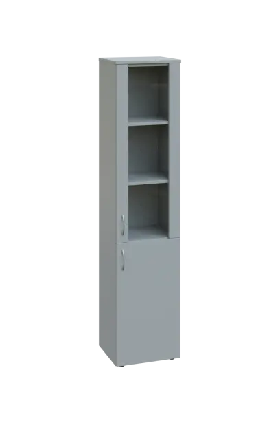 ENP 5 - 4DS kancelářská skříň, 2-dveřová/prosklená, pravá, 1800x400x400, šedá