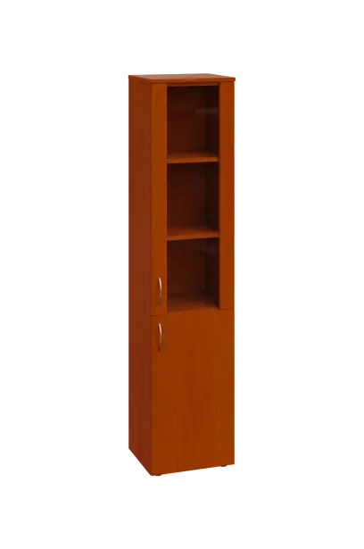 ENP 5 - 4DS kancelářská skříň, 2-dveřová/prosklená, pravá, 1800x400x400, třešeň šumavská