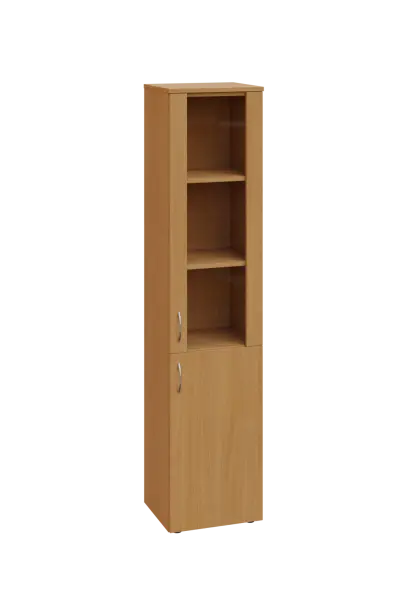 ENP 5 - 4DS kancelářská skříň, 2-dveřová/prosklená, pravá, 1800x400x400, buk Royal