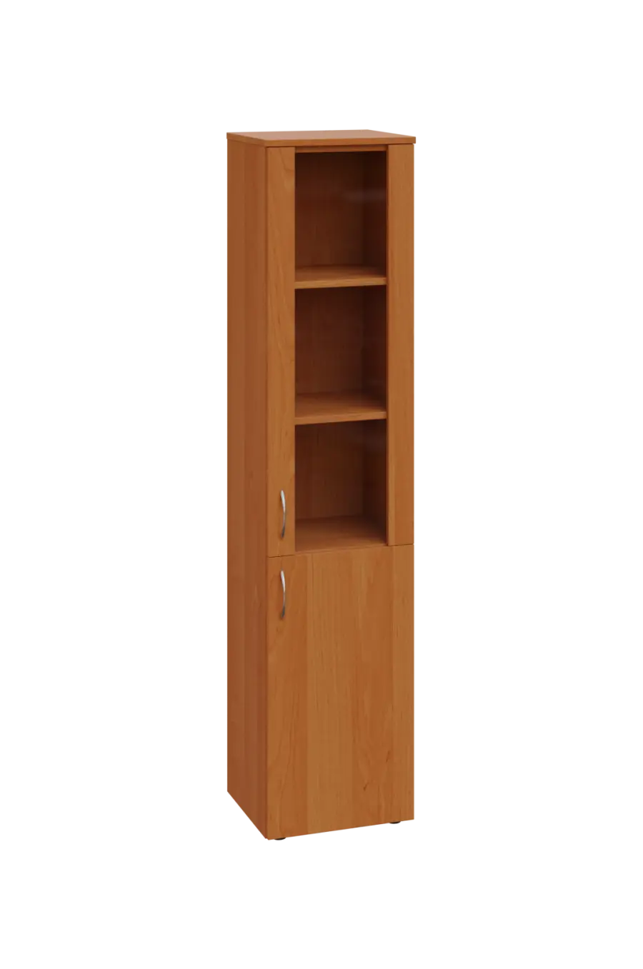 ENP 5 - 4DS kancelářská skříň, 2-dveřová/prosklená, pravá, 1800x400x400, olše jantar