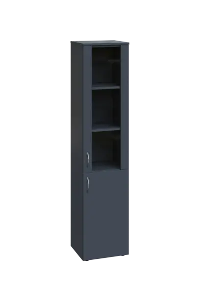 ENP 5 - 4DS kancelářská skříň, 2-dveřová/prosklená, pravá, 1800x400x400, antracit