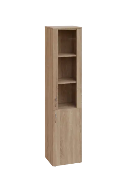 ENP 5 - 4DS kancelářská skříň, 2-dveřová/prosklená, pravá, 1800x400x400, dub bardolino