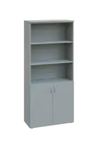ENP 5 - 8DN3 kancelářská skříň, 2-dveřová/nika, 1800x800x400, šedá