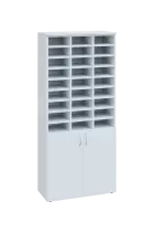 ERGP - 5 kancelářská skříň, 2-dveřová, 3 x registrační vložka, 1800x800x400, bílá