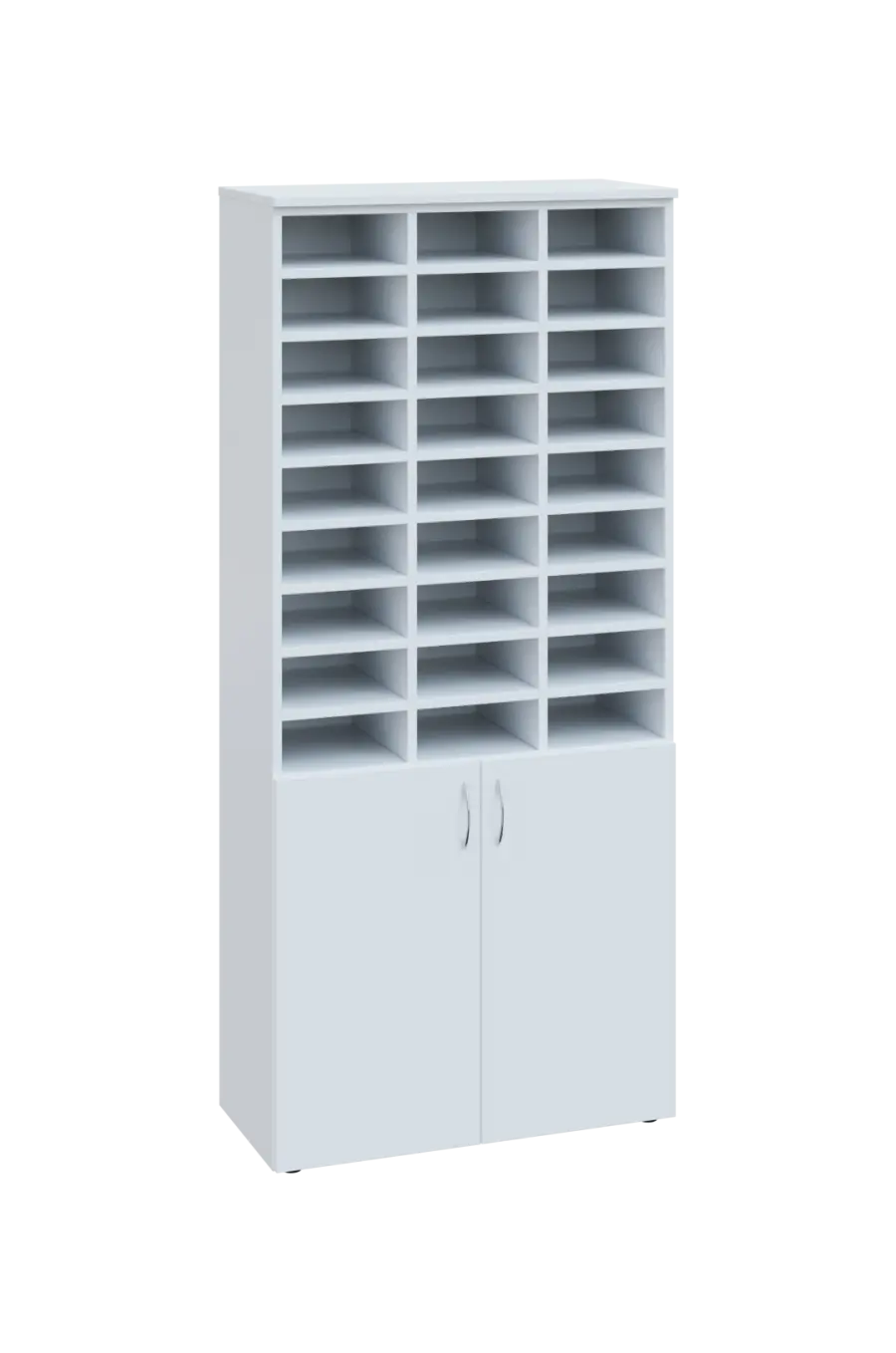 ERGP - 5 kancelářská skříň, 2-dveřová, 3 x registrační vložka, 1800x800x400, bílá