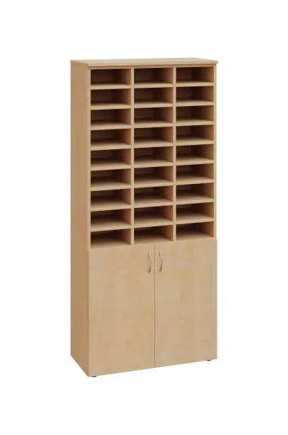 ERGP - 5 kancelářská skříň, 2-dveřová, 3 x registrační vložka, 1800x800x400, bříza irská