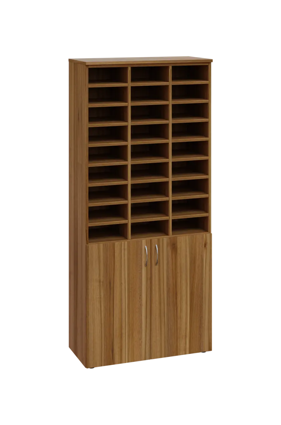 ERGP - 5 kancelářská skříň, 2-dveřová, 3 x registrační vložka, 1800x800x400, ořech světlý