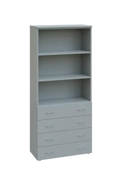 ENP 5 - 84ZN kancelářská skříň, 4-zásuvková/nika, 1800x800x400, šedá