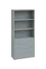 ENP 5 - 84ZN kancelářská skříň, 4-zásuvková/nika, 1800x800x400, šedá