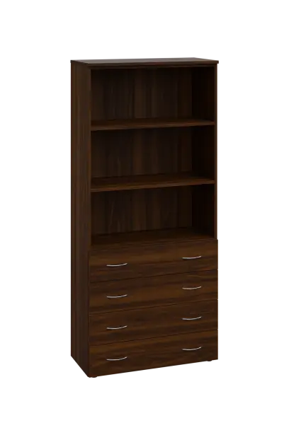 ENP 5 - 84ZN kancelářská skříň, 4-zásuvková/nika, 1800x800x400, ořech královský