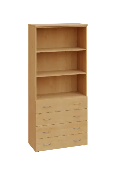 ENP 5 - 84ZN kancelářská skříň, 4-zásuvková/nika, 1800x800x400, javor horský