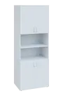 ENP 6 - 84DN kancelářská skříň, 4-dveřová/nika, 2150x800x400, bílá