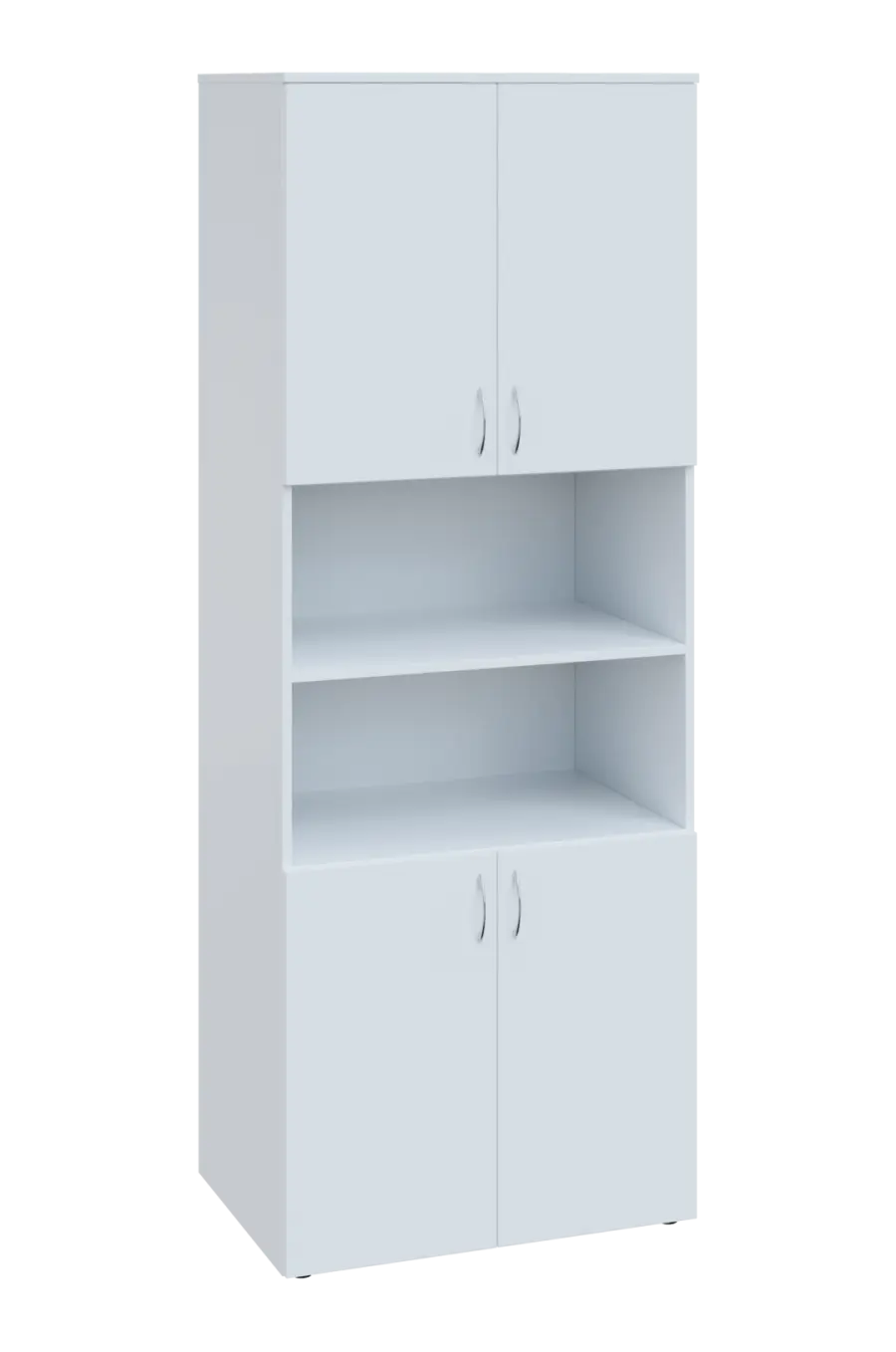 ENP 6 - 84DN kancelářská skříň, 4-dveřová/nika, 2150x800x400, bílá