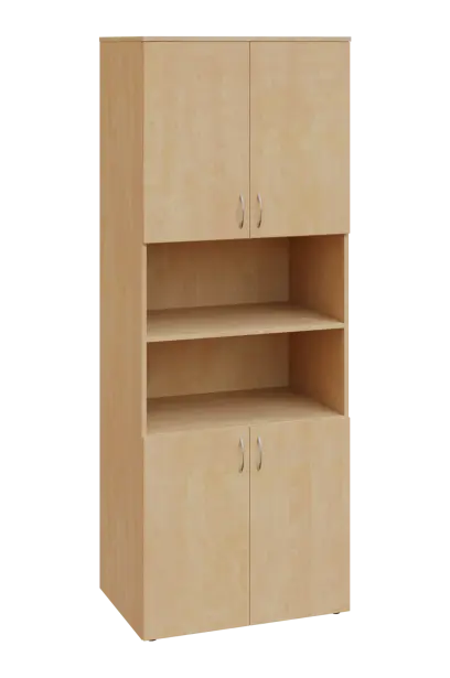 ENP 6 - 84DN kancelářská skříň, 4-dveřová/nika, 2150x800x400, bříza irská