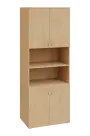 ENP 6 - 84DN kancelářská skříň, 4-dveřová/nika, 2150x800x400, bříza irská