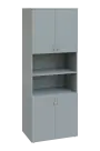 ENP 6 - 84DN kancelářská skříň, 4-dveřová/nika, 2150x800x400, šedá
