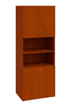 ENP 6 - 84DN kancelářská skříň, 4-dveřová/nika, 2150x800x400, třešeň šumavská