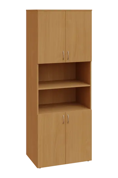 ENP 6 - 84DN kancelářská skříň, 4-dveřová/nika, 2150x800x400, buk Royal