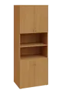 ENP 6 - 84DN kancelářská skříň, 4-dveřová/nika, 2150x800x400, buk Royal