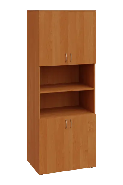 ENP 6 - 84DN kancelářská skříň, 4-dveřová/nika, 2150x800x400, olše jantar