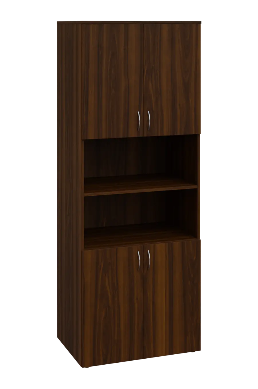 ENP 6 - 84DN kancelářská skříň, 4-dveřová/nika, 2150x800x400, ořech královský