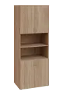 ENP 6 - 84DN kancelářská skříň, 4-dveřová/nika, 2150x800x400, dub bardolino
