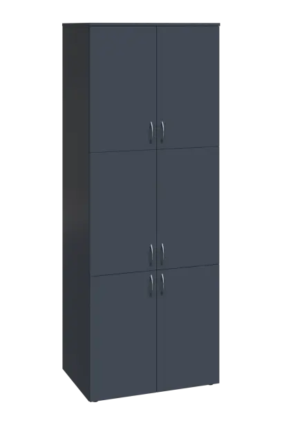 ENP 6 - 86D kancelářská skříň, 6-dveřová, 2150x800x400, antracit