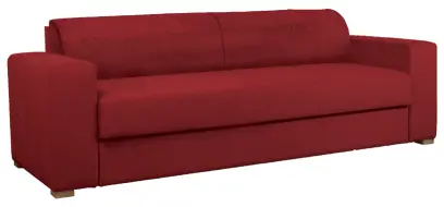 MALAGA rozložitelná pohovka, lamely HR, koženka HOLY CE 2 - koženka malinová