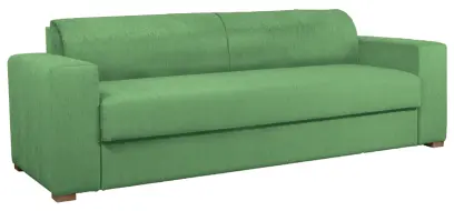 MALAGA rozložitelná pohovka, lamely HR, koženka HOLY Z 2 - koženka zelinkavá