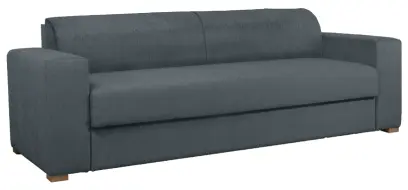 MALAGA rozložitelná pohovka, lamely HR, koženka OTO SA 2 - koženka tmavě šedá