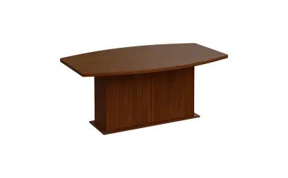 SJDS 180 stůl jednací, soudková deska lamino - ořech královský